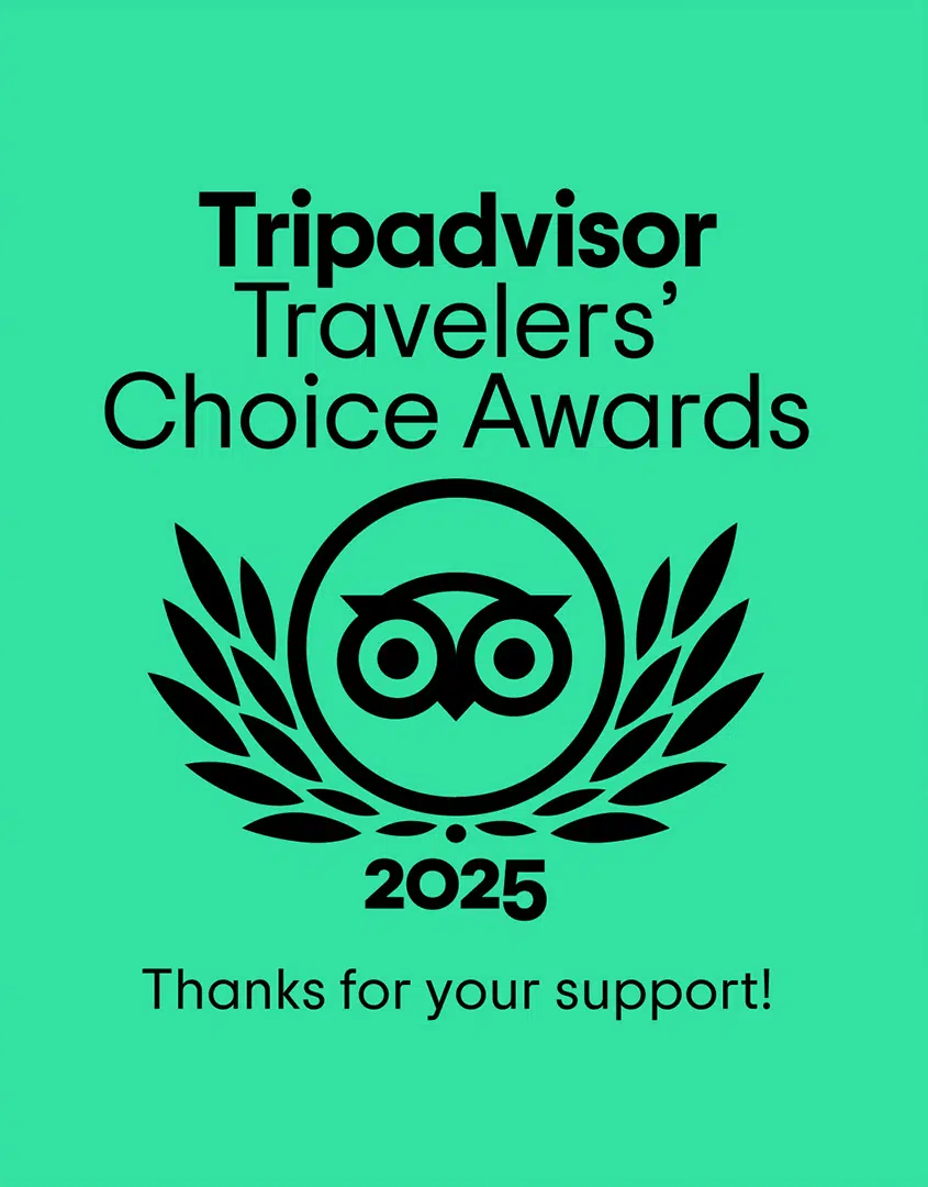 Tripadvisor Travelers' Choice Awards 2025 green badge