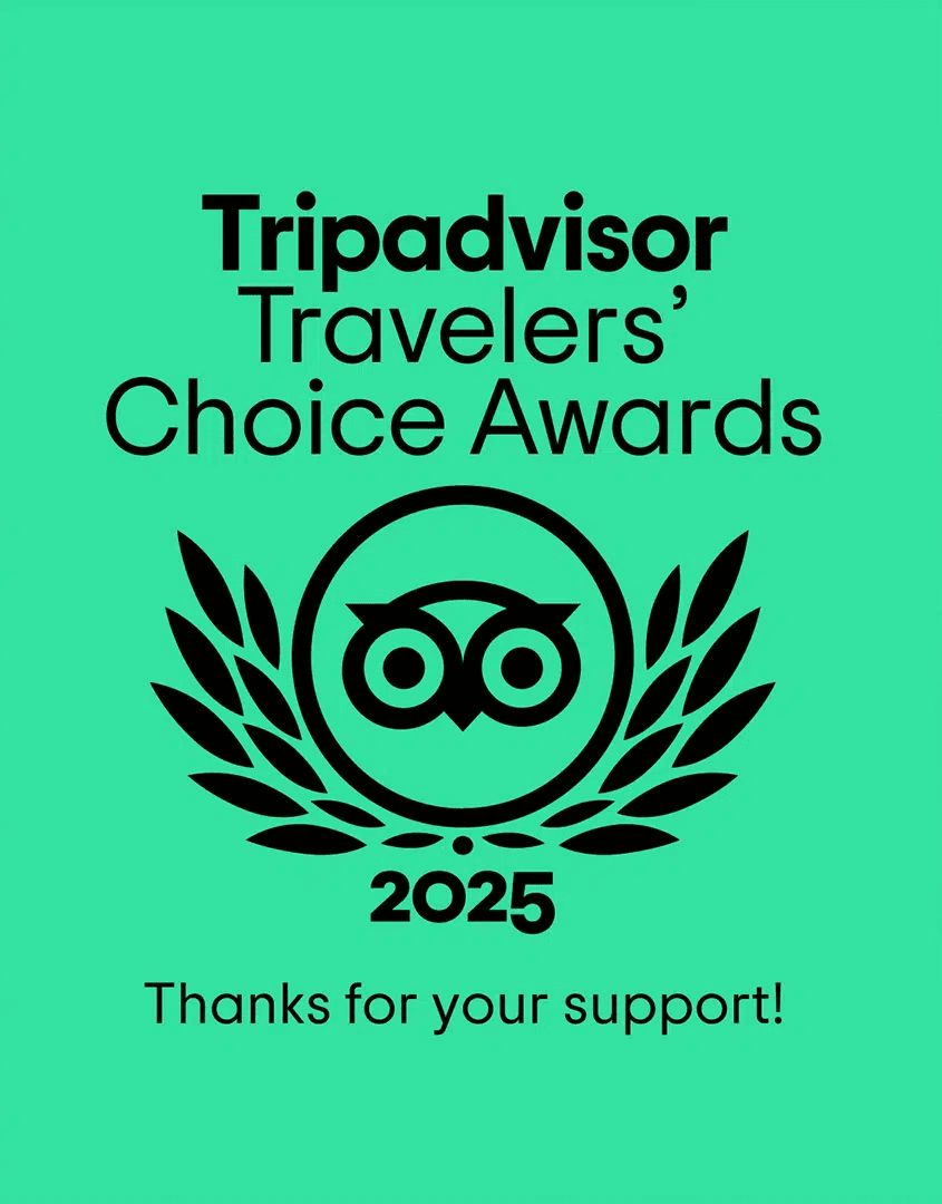 Tripadvisor Travelers' Choice Awards 2025 green badge